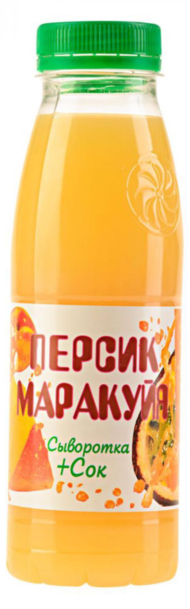

Напиток сывороточный «Донской молочник» Гранд Джус пастеризованный с фруктовым соком персик маракуйя, 330 мл