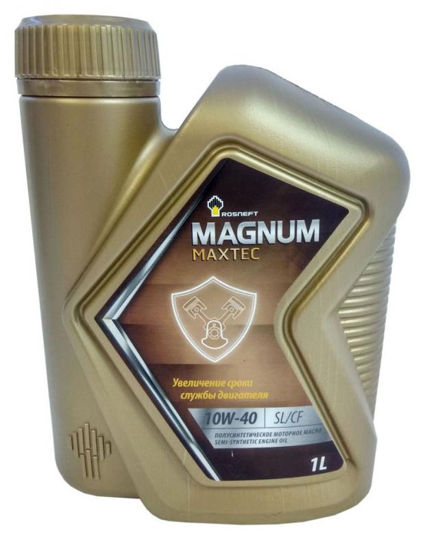 Масло моторное Rosneft Magnum Maxtec 10W-40 полуситетическое, 1 л