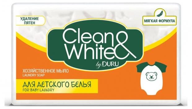 Мыло хозяйственное для детского белья Duru Clean&White, 125 г