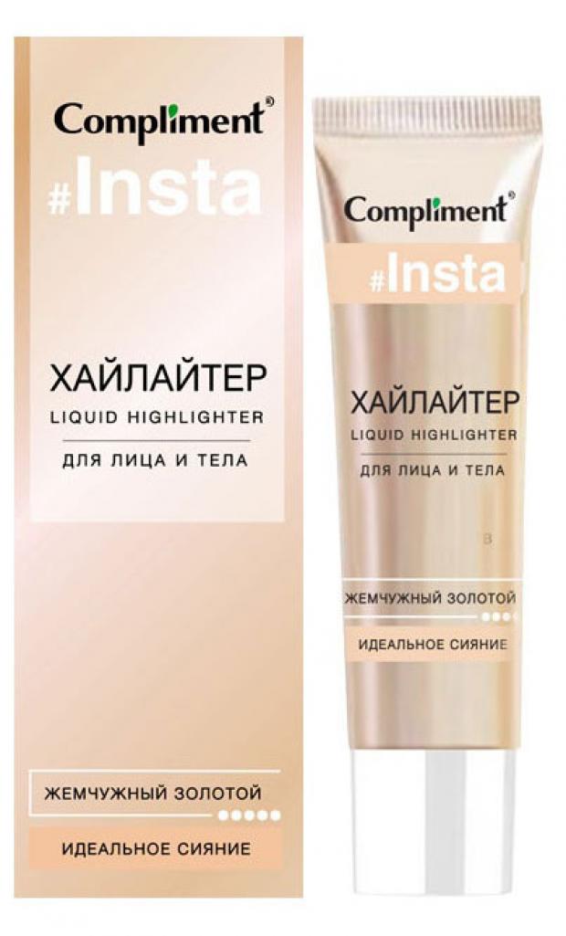 

Хайлайтер для лица и тела Compliment Жемчужный золотой, 35 мл