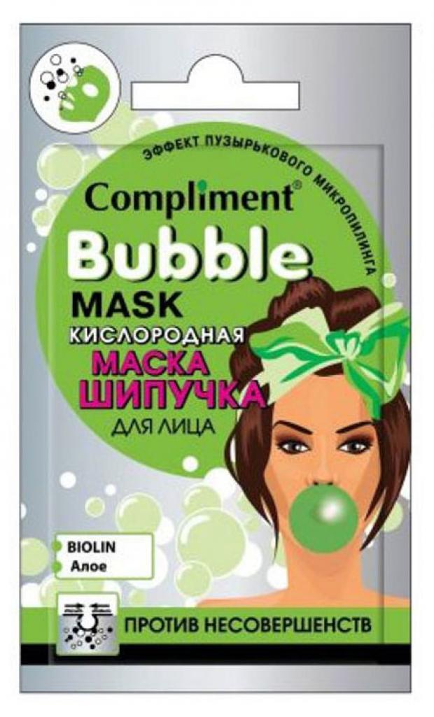 

Маска-шипучка для лица Compliment Bubble mask кислородная подтягивающая, 7 г