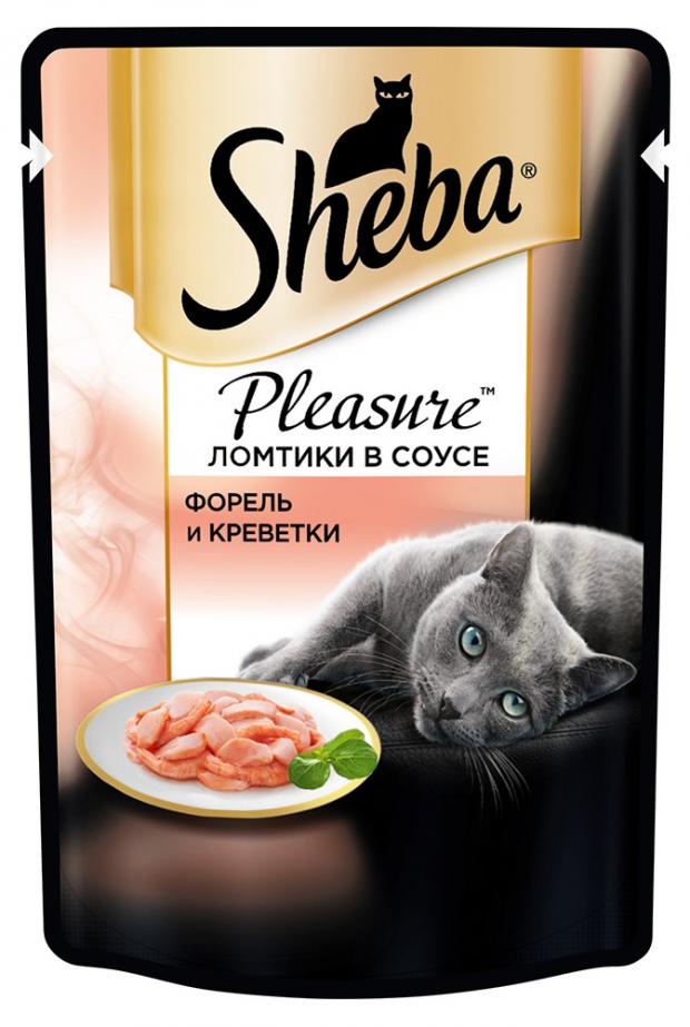 

Корм для кошек Sheba Pleasure форель и креветки в соусе, 85 г