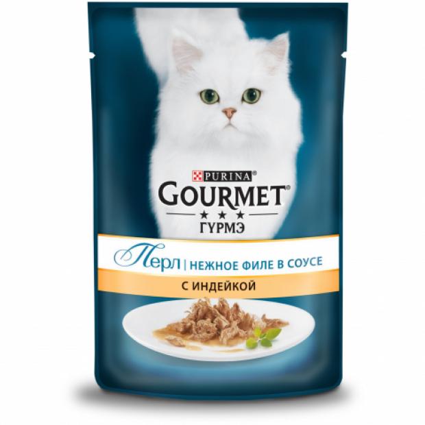

Корм для кошек Gourmet Perle мини-филе с индейкой, 85 г