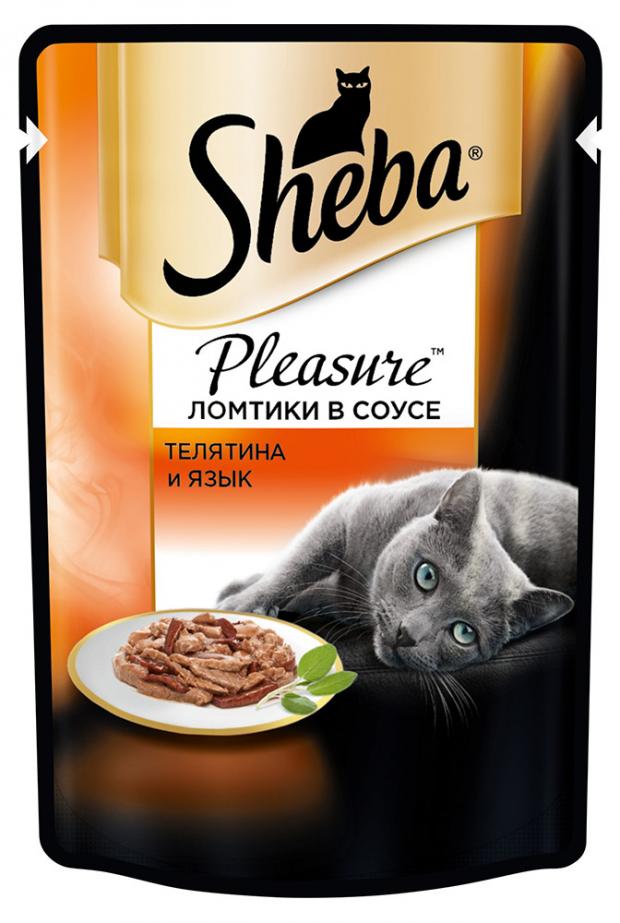 

Корм для кошек Sheba Pleasure телятина язык, 85 г