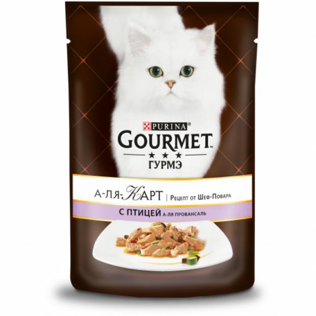 

Корм для кошек Gourmet A la Carte птица баклажаны цуккини томаты, 85 г
