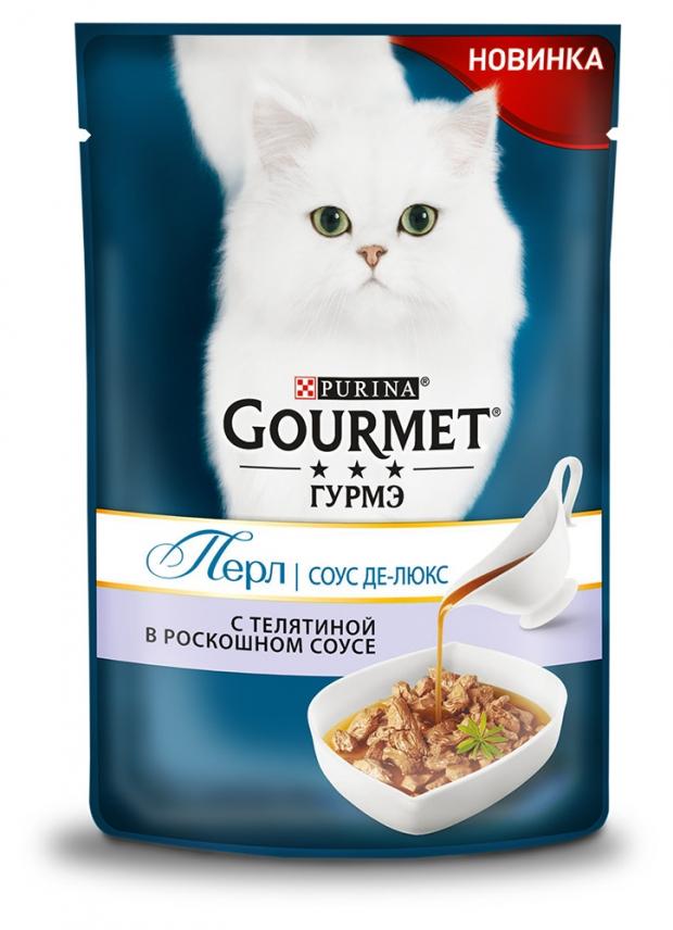 

Корм для кошек Gourmet Perle Соус Де-люкс телятина в соусе, 85 г