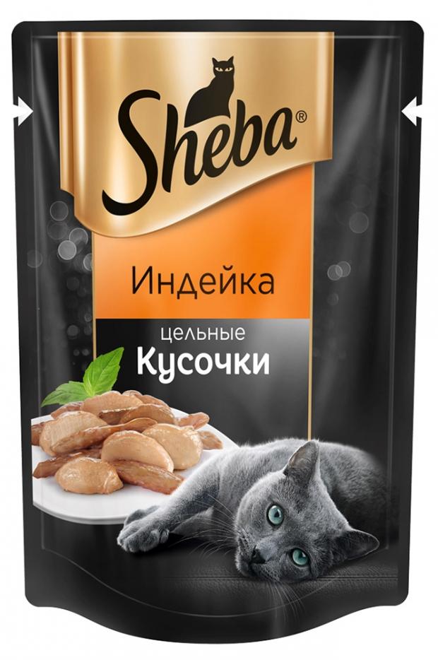 

Корм для кошек Sheba цельные кусочки с индейкой, 80 г