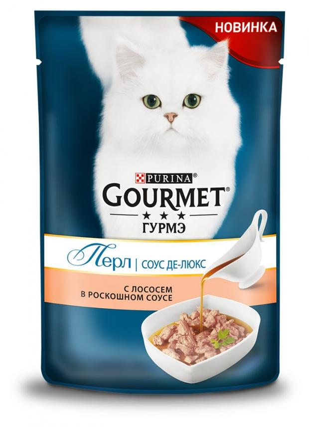 

Корм для кошек Gourmet Perle Соус Де-люкс лосось в соусе, 85 г