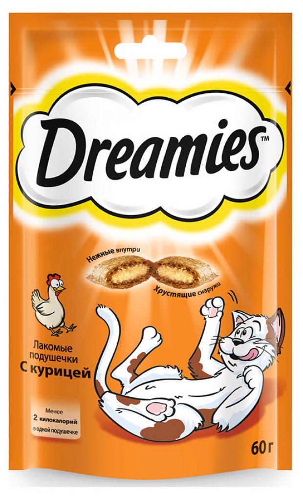 Лакомство для кошек Dreamies подушечки c курицей 60 г 54₽