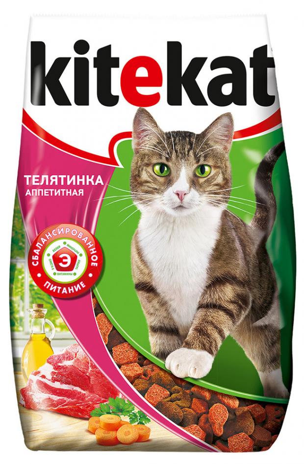 Сухой корм для кошек Kitekat Телятинка аппетитная 19 кг 329₽