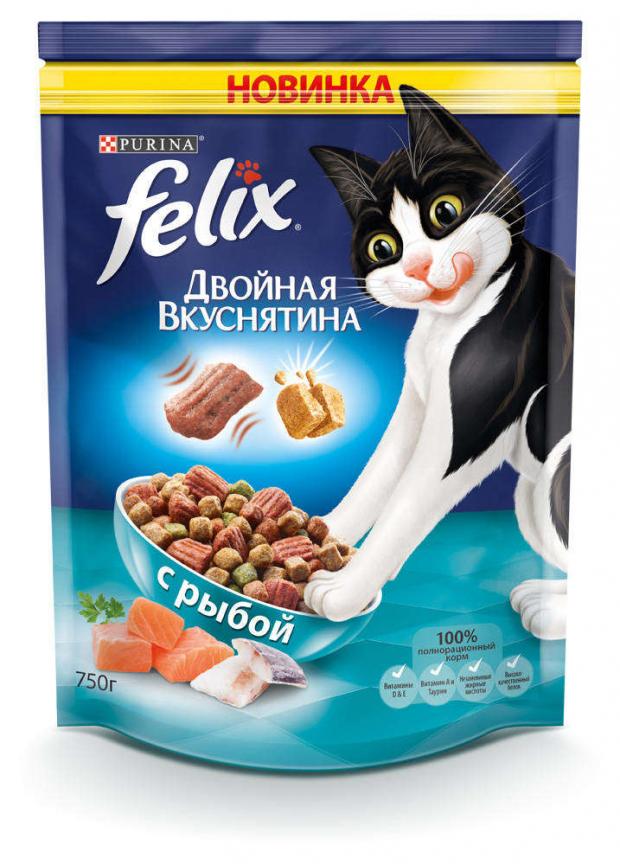 

Сухой корм для кошек Felix Двойная вкуснятина рыба, 750 г