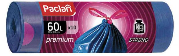 Мешки для мусора с тесьмой Paclan Premium 60 л 10 шт 108₽