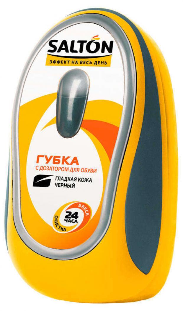 Губка для обуви из гладкой кожи Salton черная с дозатором 1 шт 140₽