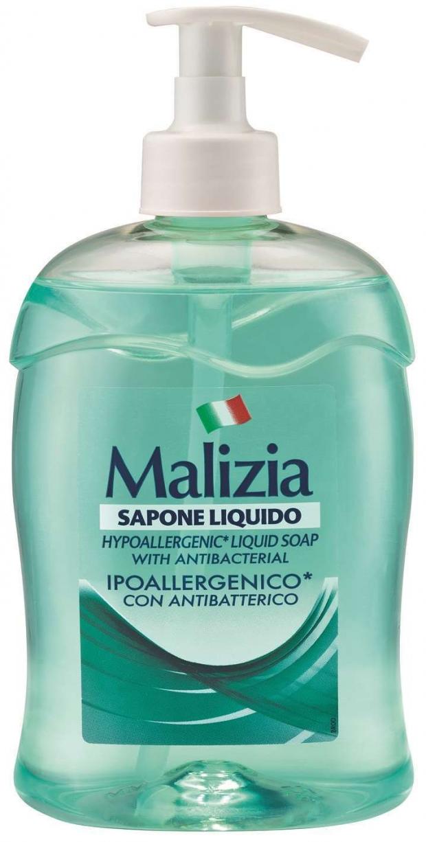 Мыло с дозатором Malizia Hypoallergenic with antibacterial, 500 мл