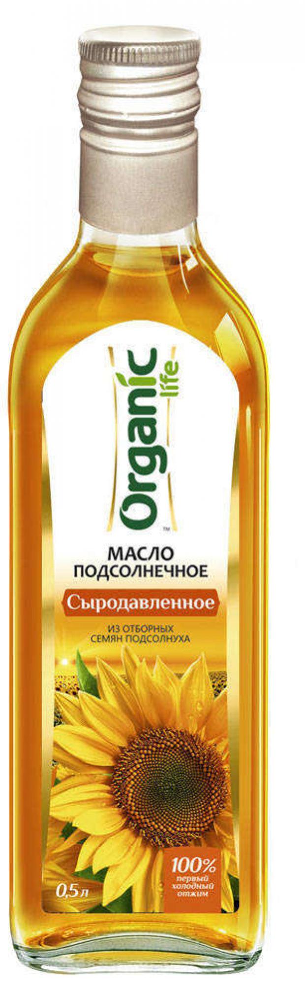Масло подсолнечное Organic Life сыродавленное 500 мл 242₽