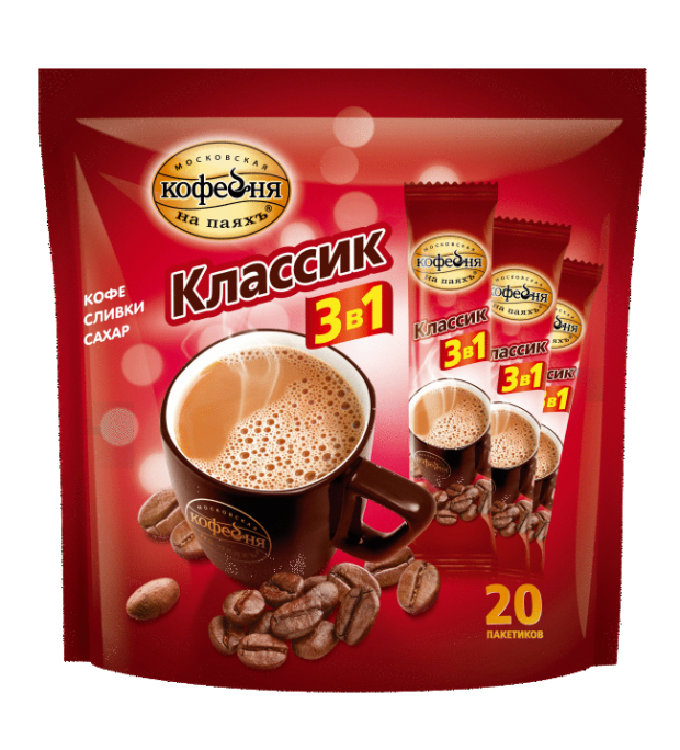 Кофе растворимый Московская Кофейня на ПаяхЪ Классик 3в1 20х16 г 194₽