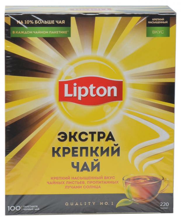 

Чай черный Lipton экстра крепкий листовой, 220 г