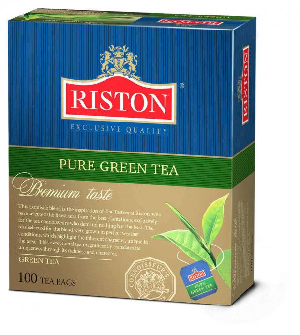 Чай зеленый Riston Pure Green в пакетиках, 100х2 г