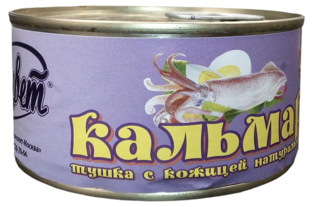 

Тушка кальмара «Расцвет» с кожицей, 185 г