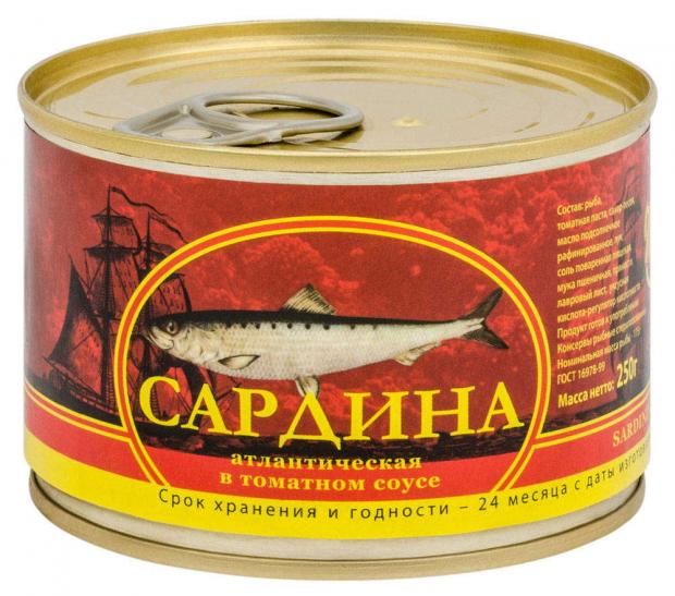 

Сардина Monolith в томатном соусе, 250 г