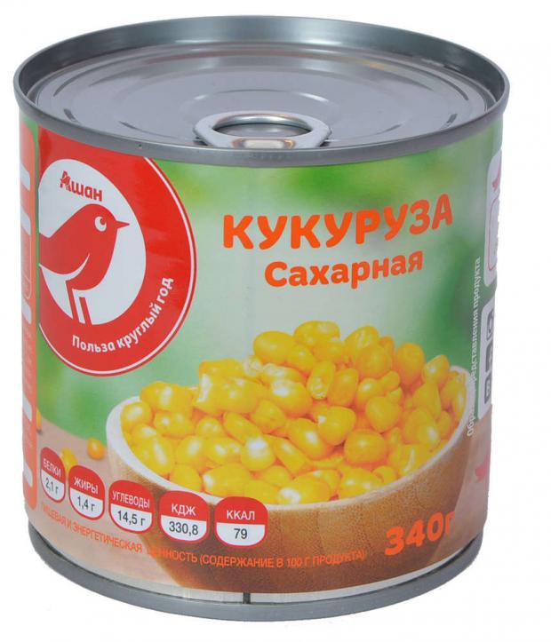 

Кукуруза Auchan Красная Птица сахарная, 340 г