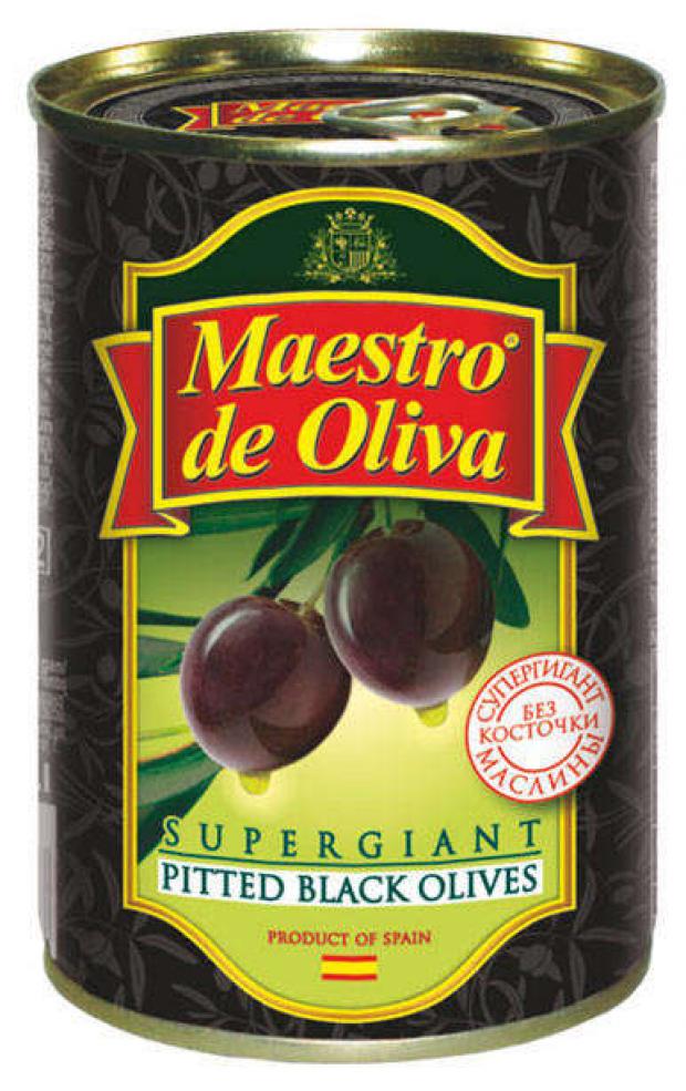 

Маслины черные Maestro de Oliva супергигант без косточек, 425 г