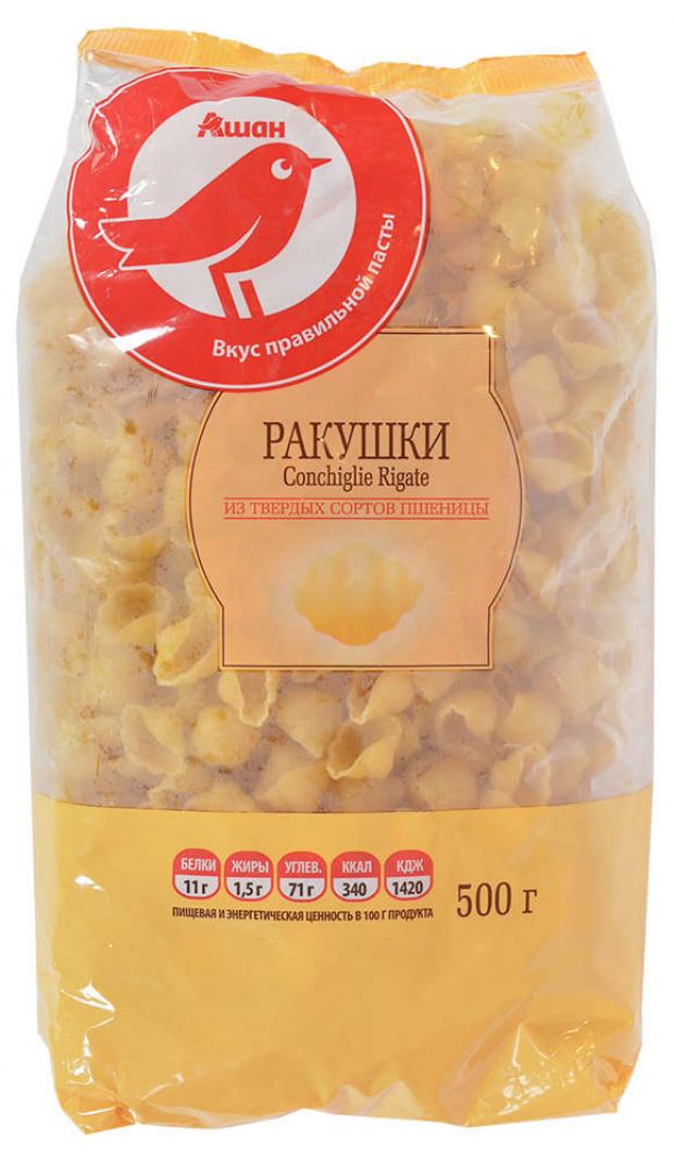 

Макаронные изделия АШАН Ракушки, 500 г