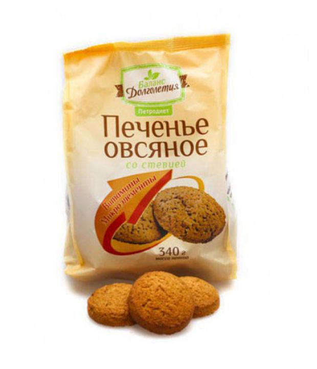 Печенье овсяное Баланс Долголетия со стевией 340 г 108₽