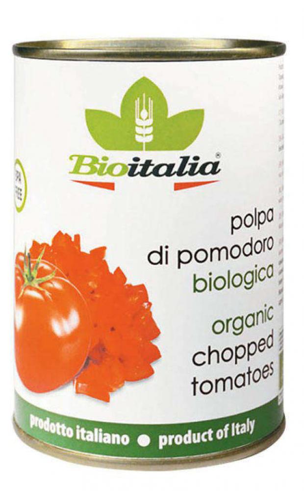 Томаты очищенные Bioitalia резанные в томатном соке, 400 г