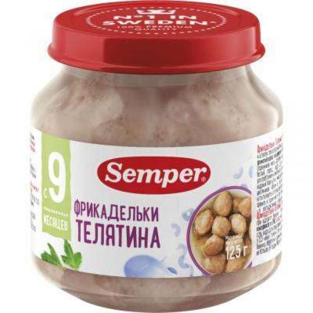 

Пюре Semper Фрикадельки телятина с 9 мес, 125 г