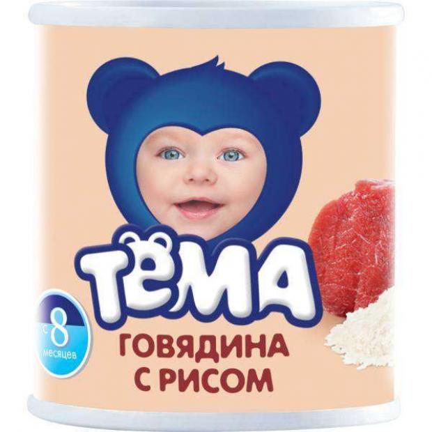 

Пюре «Тёма» Говядина с рисом с 8 мес., 100 г