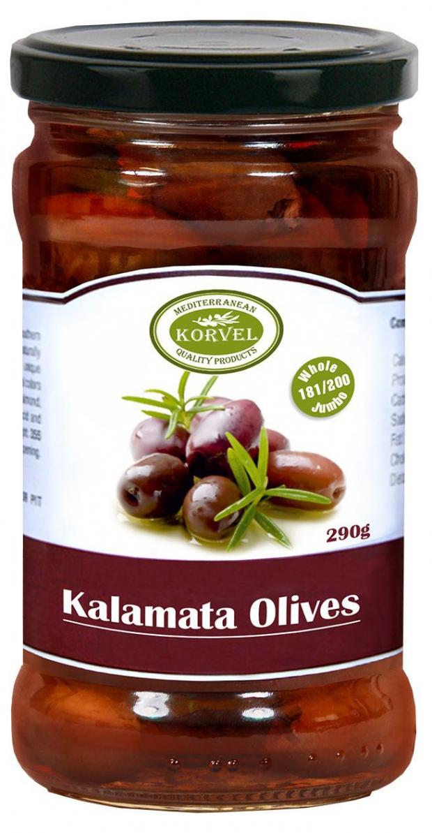 

Оливки зеленые Korvel каламата с косточкой, 290 г