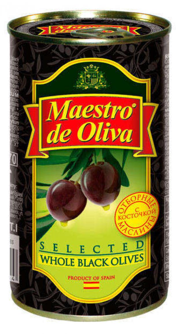

Маслины черные Maestro de Oliva с косточкой, 360 г