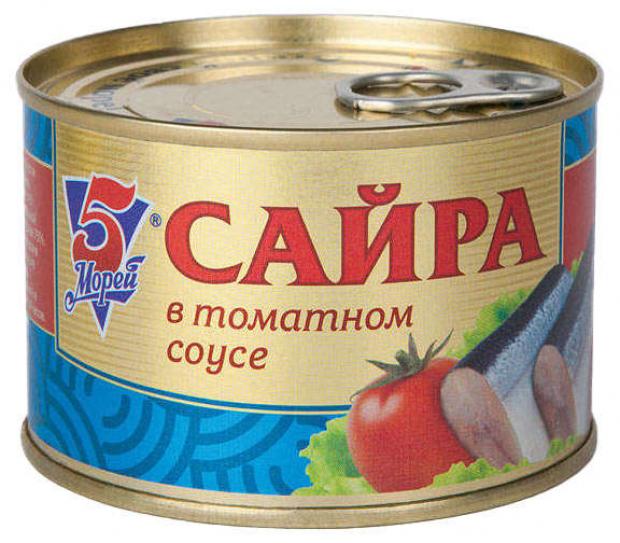 

Сайра «5 Морей» в томатном соусе, 250 г