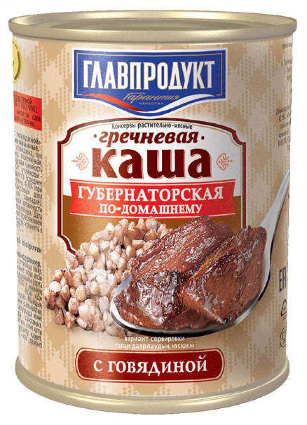 Каша «Главпродукт» Губернаторская по-домашнему гречневая с говядиной, 340 г