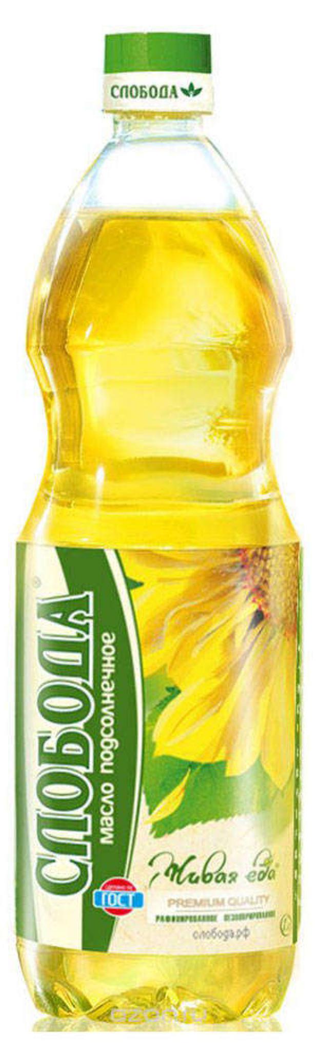 Масло подсолнечное Слобода рафинированное 1 л 110₽