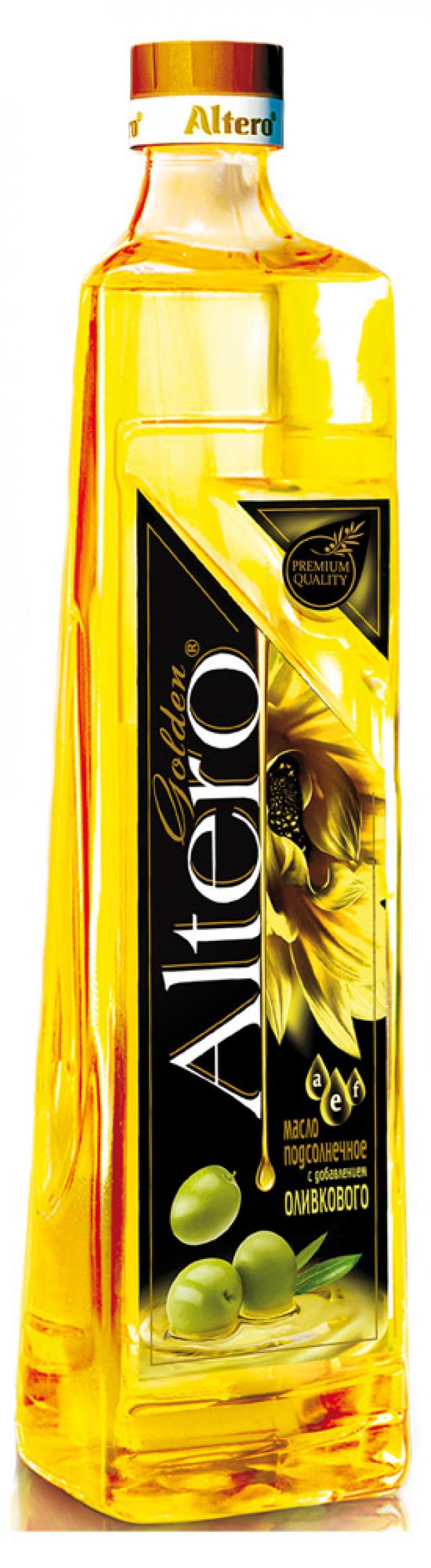 Масло подсолнечное Altero Golden рафинированное с добавлением оливкового 810 мл 119₽