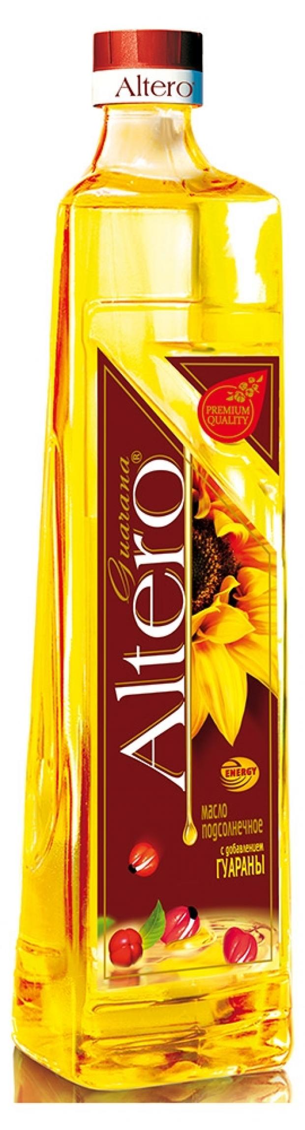 

Масло подсолнечное Altero Guarana рафинированное с добавлением гуараны, 810 мл