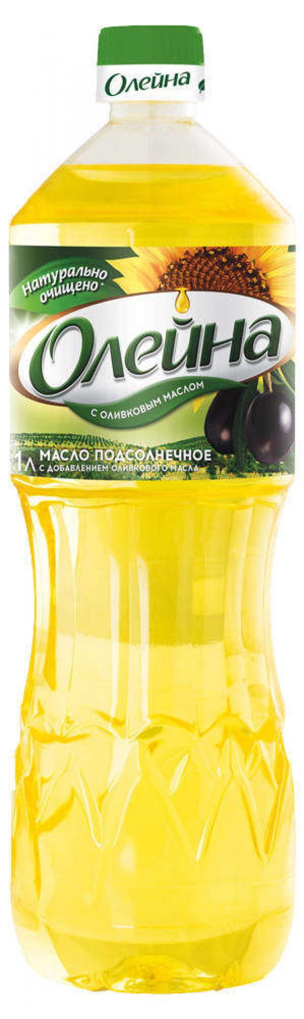 

Масло подсолнечное «Олейна» рафинированное с добавлением оливкового, 1 л