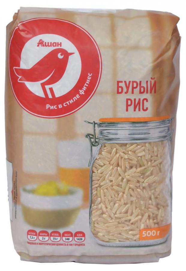Рис бурый АШАН 500 г 59₽