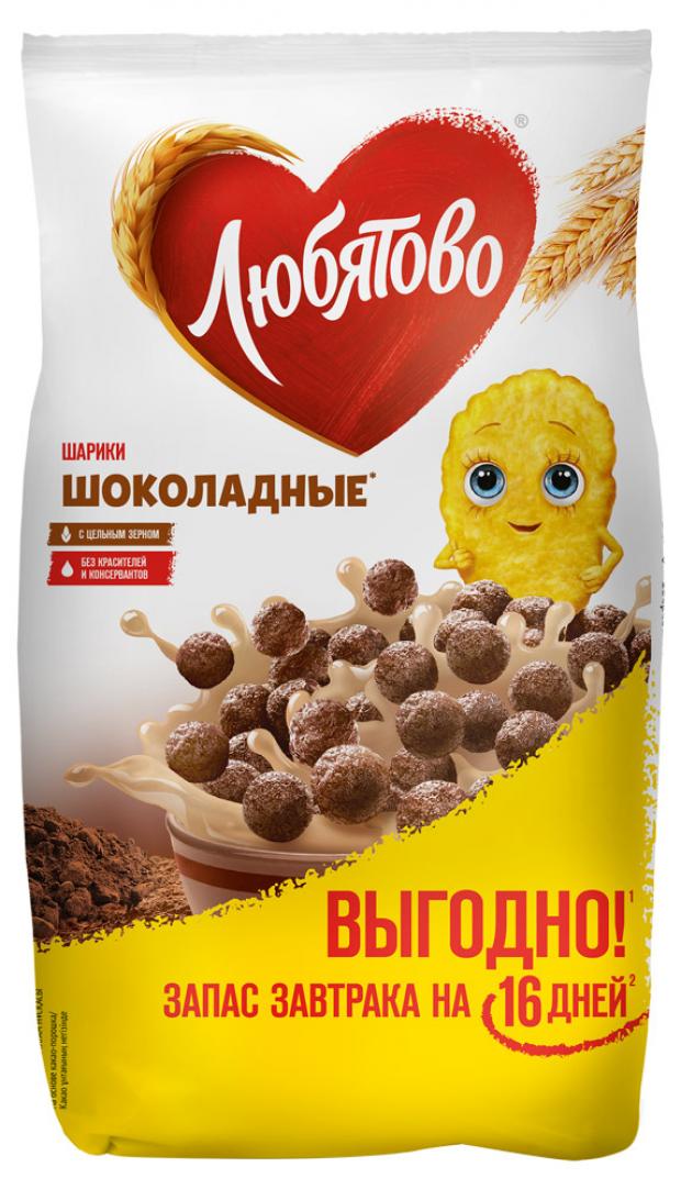 Готовый завтрак Любятово шоколадные шарики 500 г 136₽