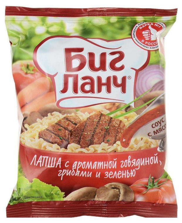 

Лапша быстрого приготовления «Биг Ланч» с ароматной грибами и зеленью, 75 г