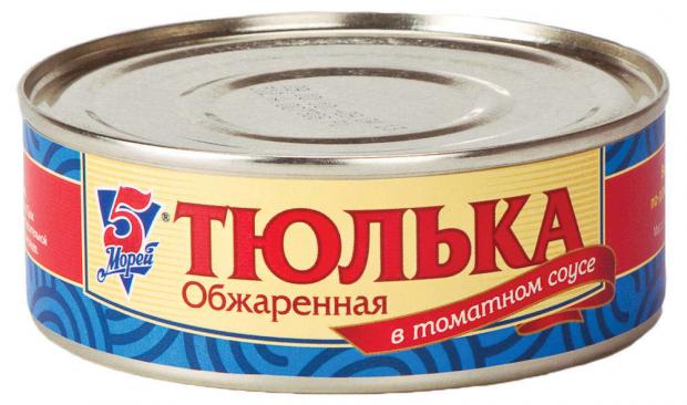 

Тюлька обжаренная «5 Морей» в томатном соусе, 240 г