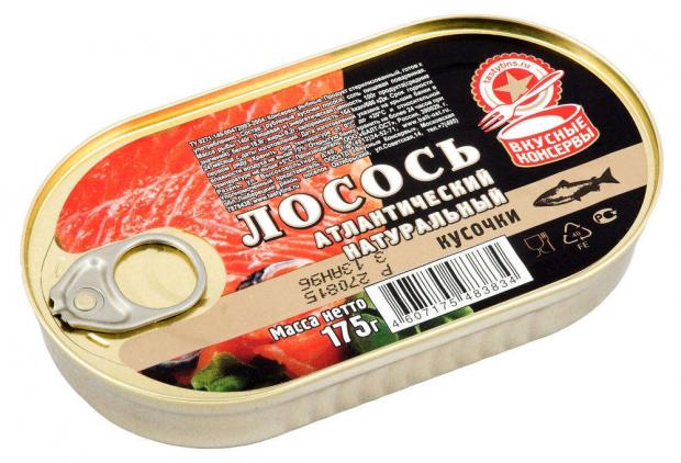 Лосось «Вкусные Консервы» атлантический, 175 г