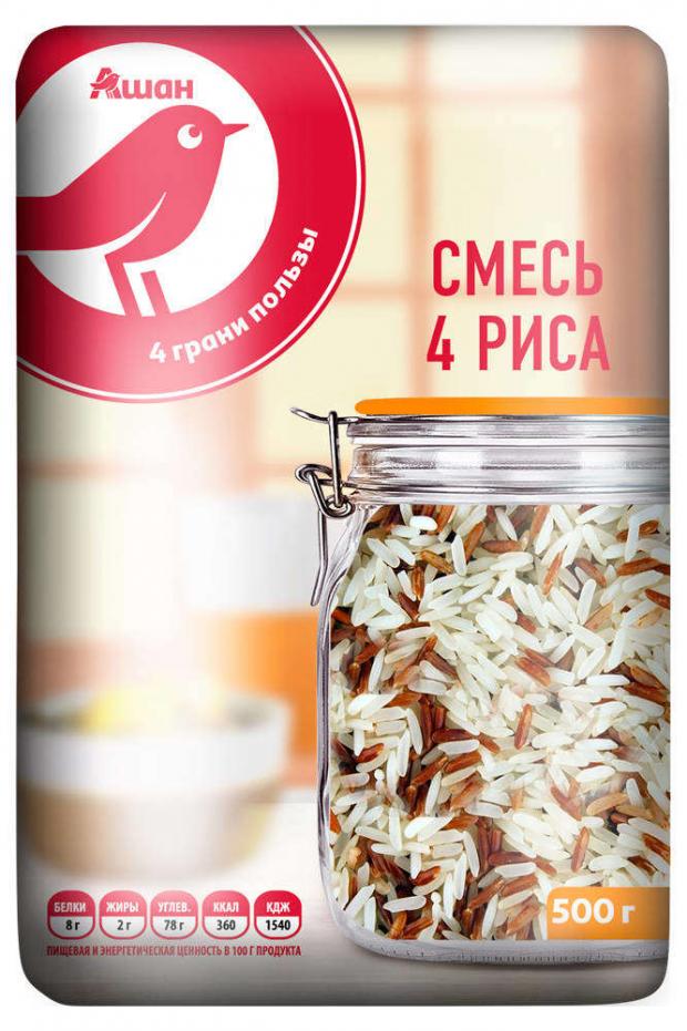 Смесь рисовая АШАН 4 риса 500 г 96₽