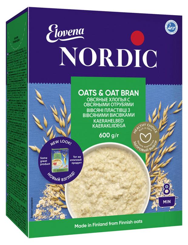 

Хлопья овсяные Nordic с отрубями, 600 г
