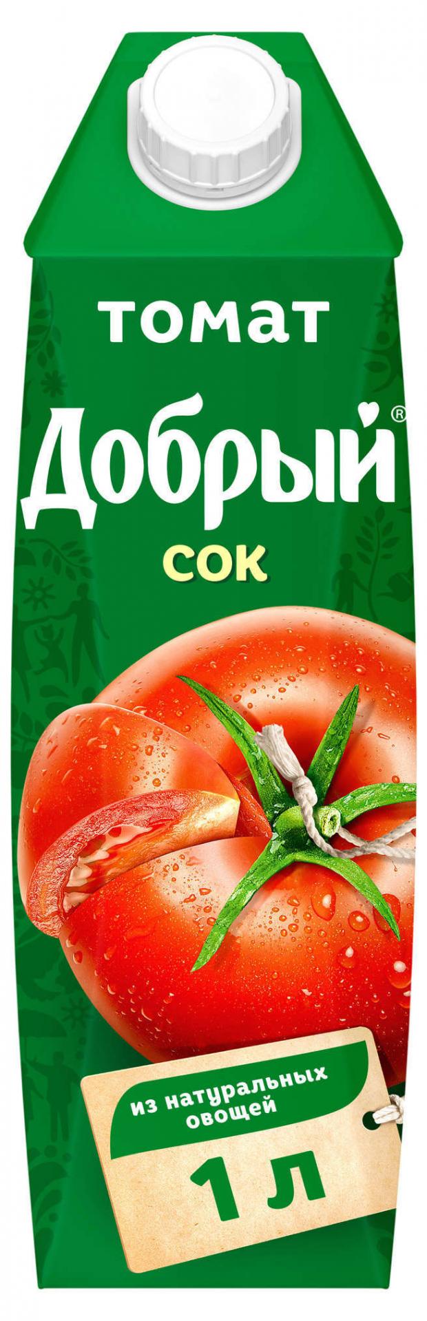 Сок томатный Добрый с сахаром и солью 1 л 65₽