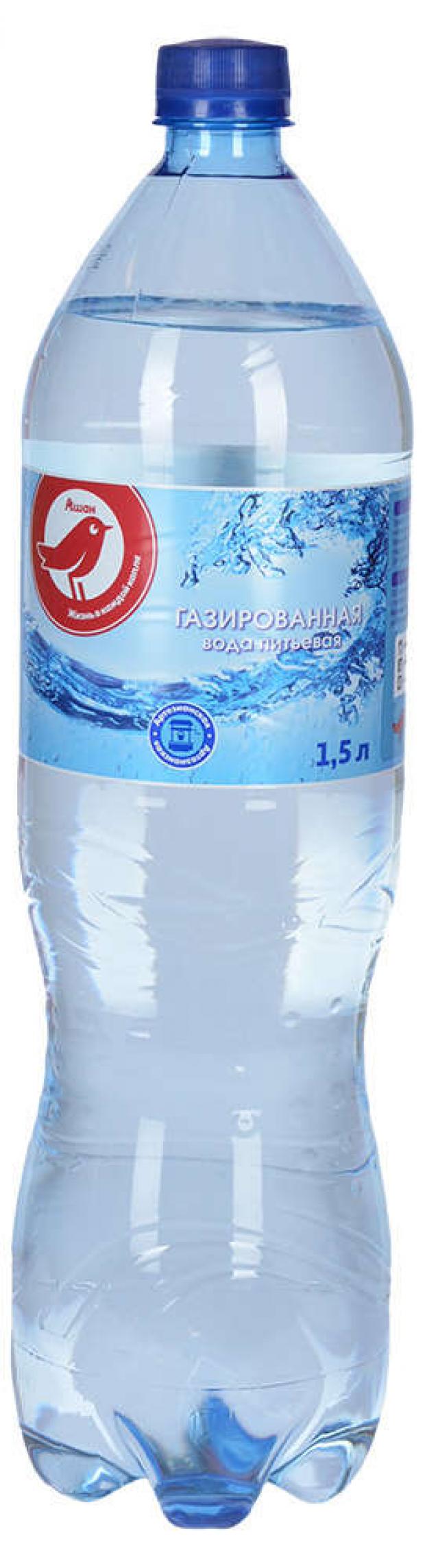 Вода питьевая АШАН с газом 15 л 19₽