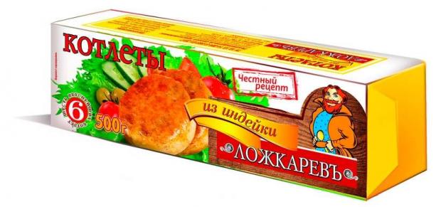 

Котлеты из индейки «Ложкаревъ», 500 г