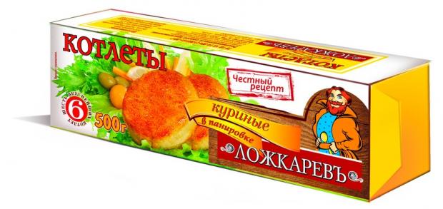 

Котлеты куриные «Ложкаревъ» в панировке, 500 г